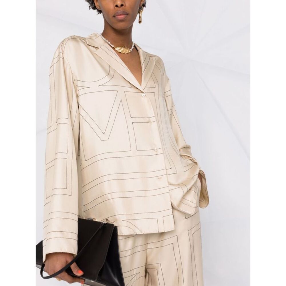 Toteme Women Monogram Silk Shirt - Picture 6 of 6